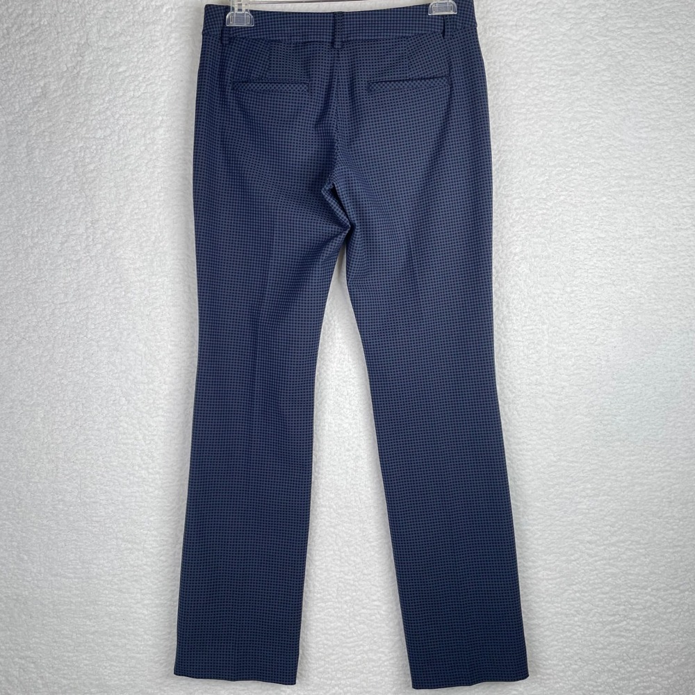 Express Editor Navy Blue Black Micro Check Dress Pants Womens Size 2R Career - Picture 9 of 10